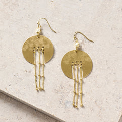 Nila Brass Dangle Earrings