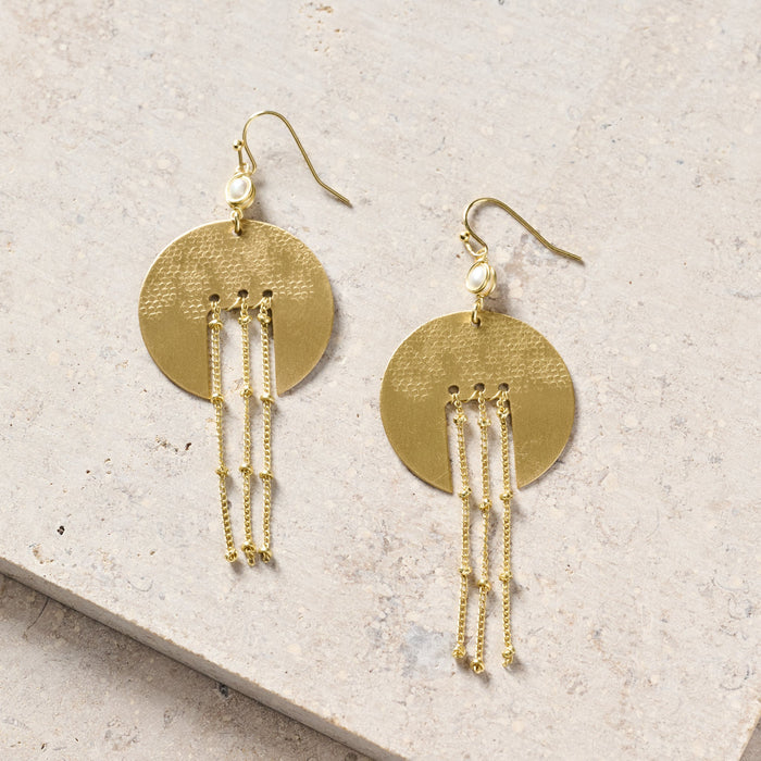 Nila Brass Dangle Earrings 1