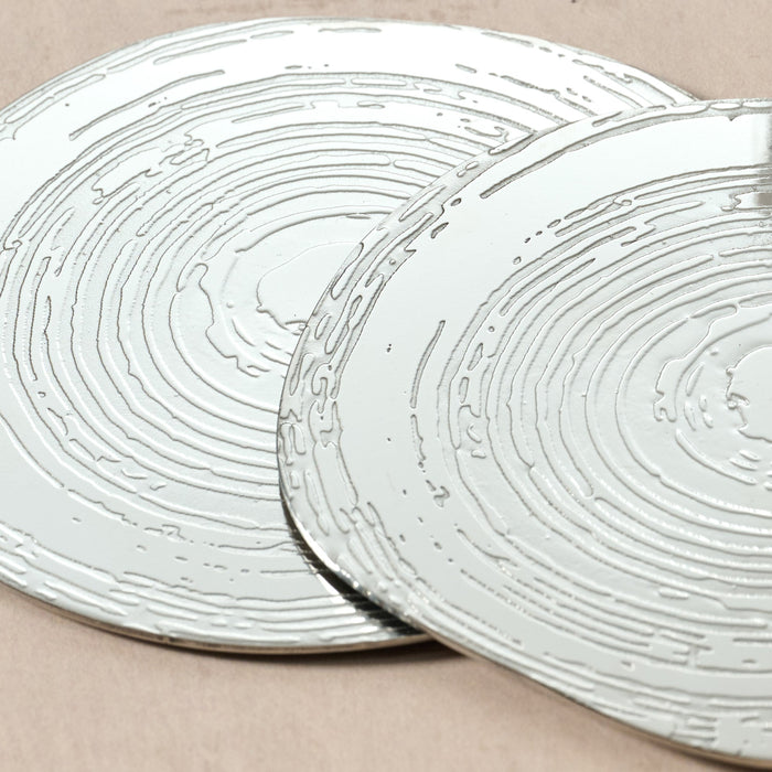 Tree Rings Steel Coasters - Set of 4 2