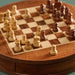 Acacia Wood Round Magnetic Chess Set thumbnail 5