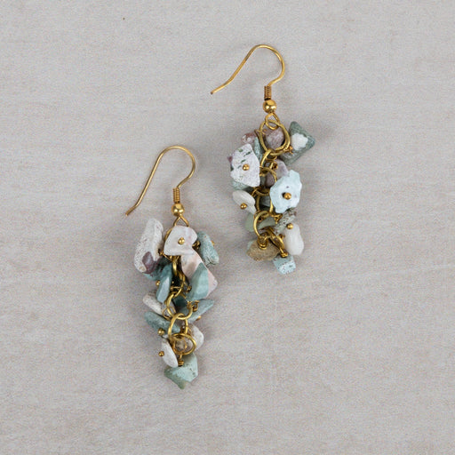Kali Turquoise Cluster Dangle Earrings