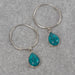 Turquoise Drop Hoop Earrings thumbnail 1