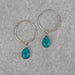 Turquoise Drop Hoop Earrings thumbnail 4
