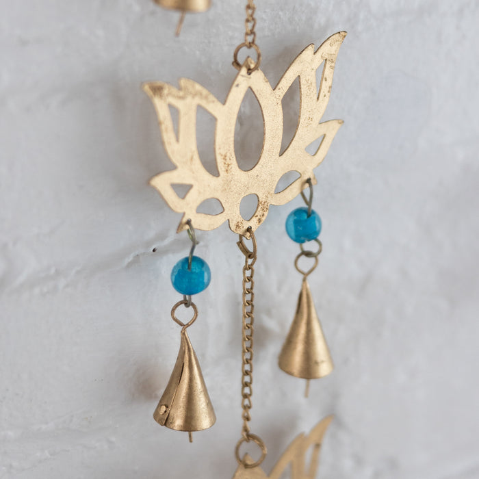 Kama Lotus Blossom Recycled Iron Chime 2