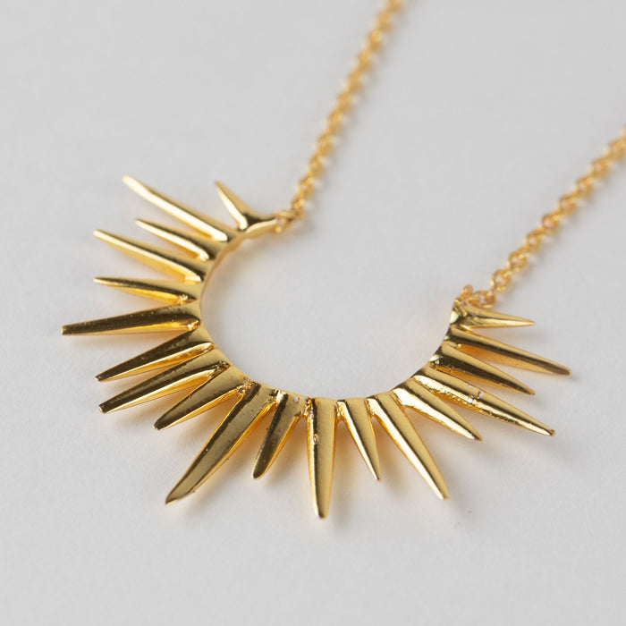 Kiranon Sunburst Gold Pendant Necklace 3