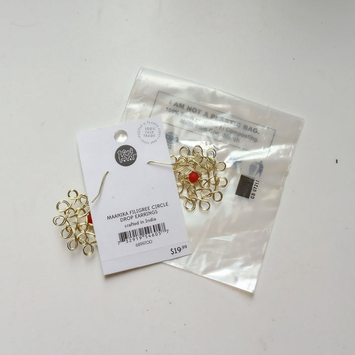 Maanika Filigree Circle Drop Earrings 5