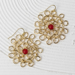 Maanika Filigree Circle Drop Earrings