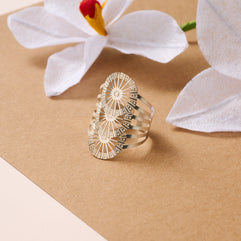 Roda Silver Cuff Ring