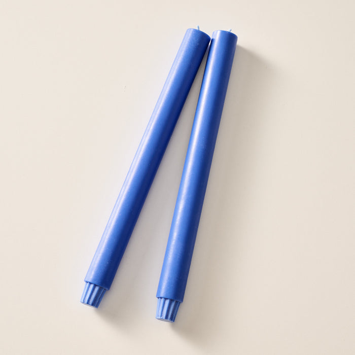 Cahya Cobalt Palm Wax Dinner Candles - Set of 2 1