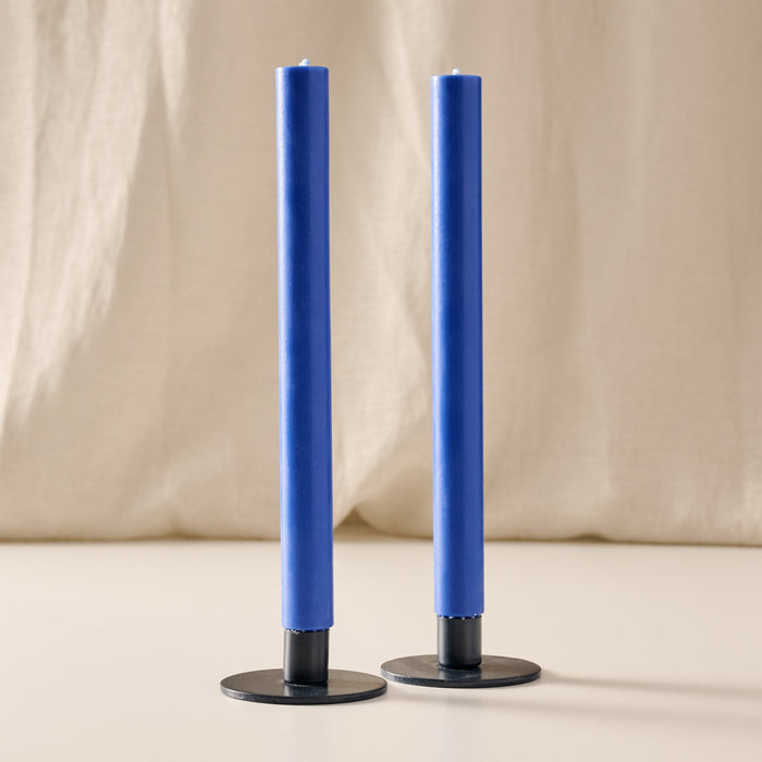 Cahya Cobalt Palm Wax Dinner Candles - Set of 2 2