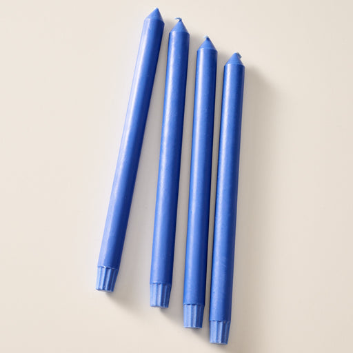 Anget Cobalt Palm Wax Taper Candles - Set of 4