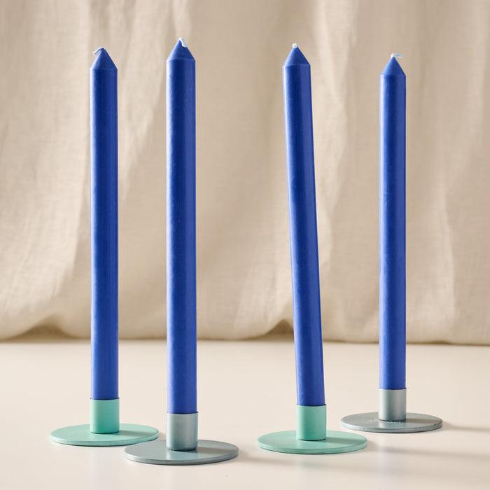 Anget Cobalt Palm Wax Taper Candles - Set of 4 3