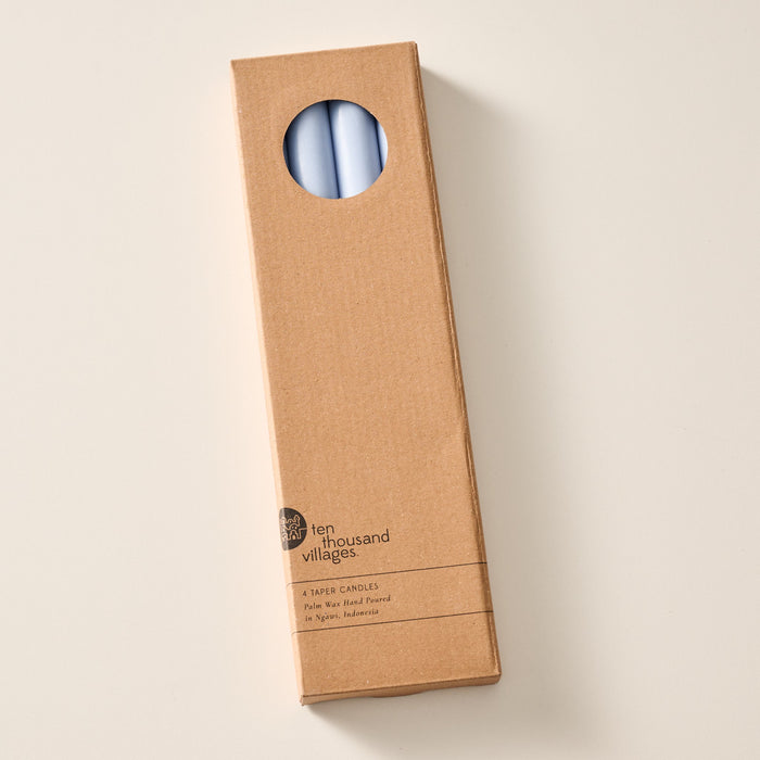 Anget Mint Palm Wax Taper Candles - Set of 4 2