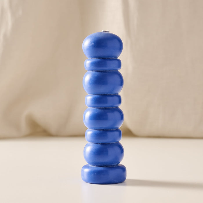Subuh Cobalt Palm Wax Pagoda Candle 1