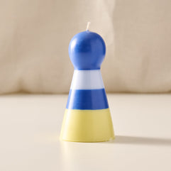 Balok Blue Tones Palm Wax Pawn Candle
