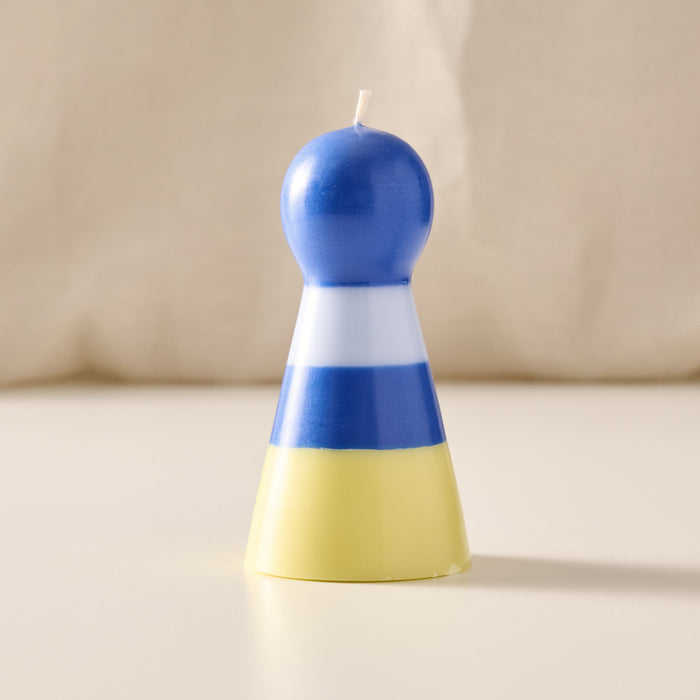 Balok Blue Tones Palm Wax Pawn Candle 1