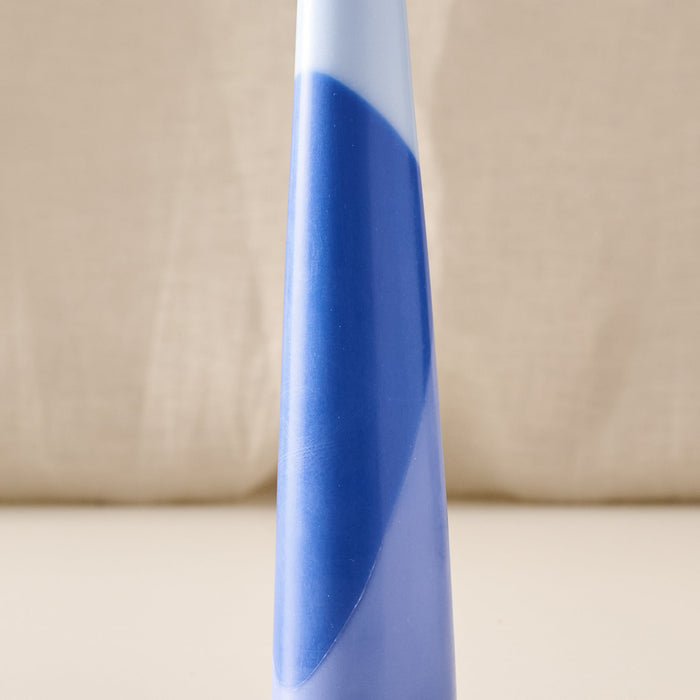 Esuk Blue Tone Striped Palm Wax Cone Candle 3