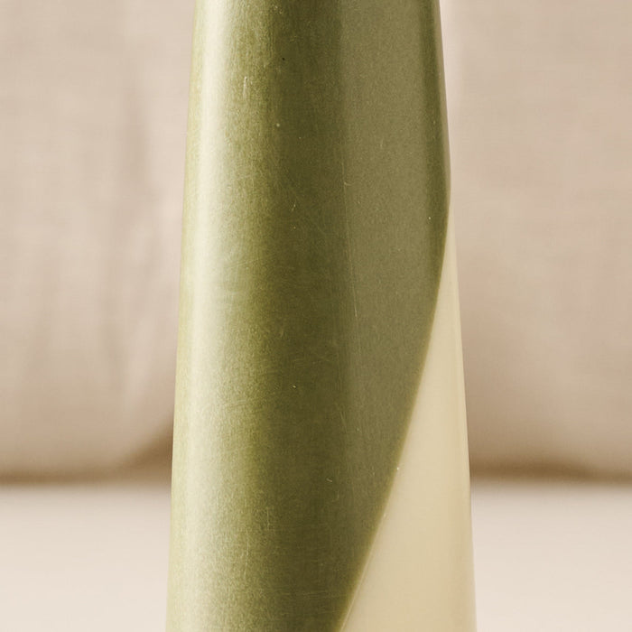 Esuk Green Tone Striped Palm Wax Cone Candle 3