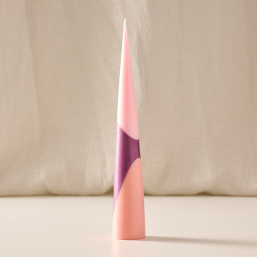 Esuk Berry Striped Palm Wax Cone Candle