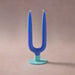 Pindho Cobalt Palm Wax Twin Candle thumbnail 1