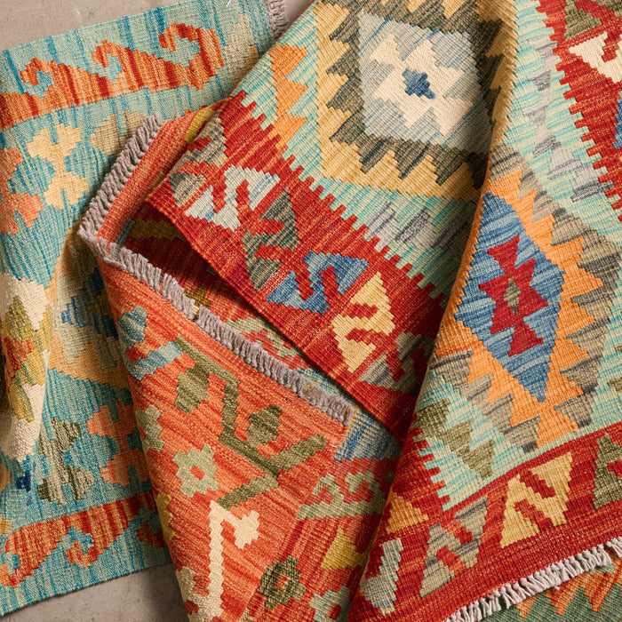 Kilim Natural Dye - Burnt Orange - 2' x 3' 2