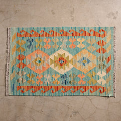 Kilim Natural Dye - Blue - 2' x 3'