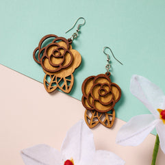 Rosas Langka Wood Earrings