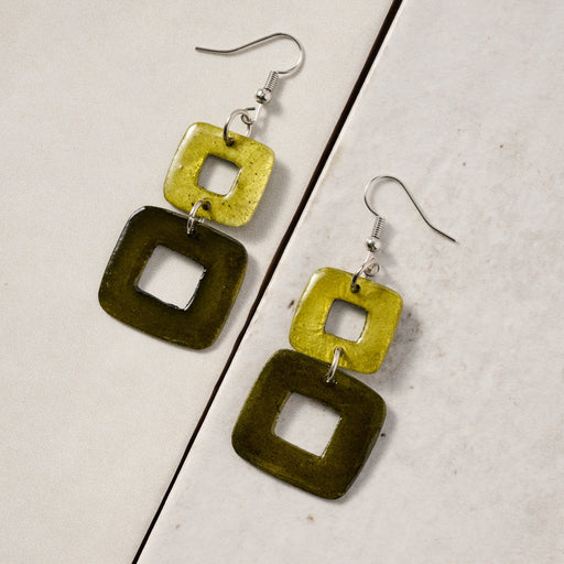 Maja Square Capiz Earrings