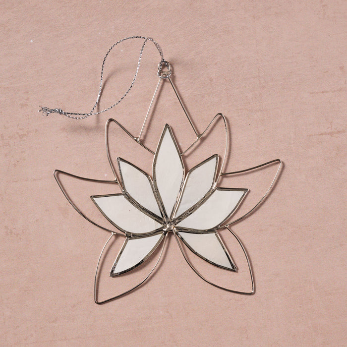 Dalisay Capiz Lotus Ornament 2