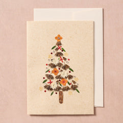 Masaya Pressed Flower Christmas Tree Card