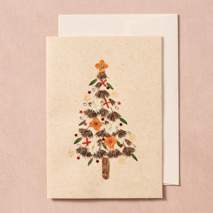 Masaya Pressed Flower Christmas Tree Card 1