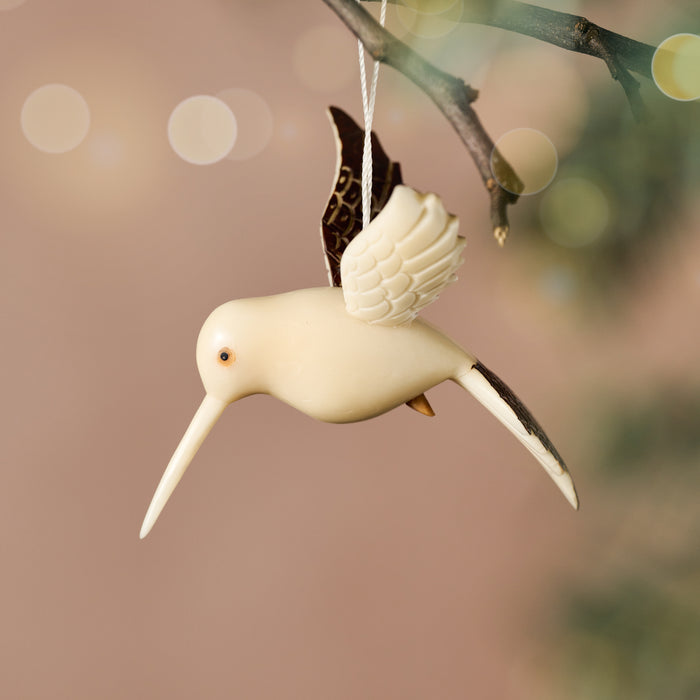 Tagua Nut Hummingbird Ornament 1