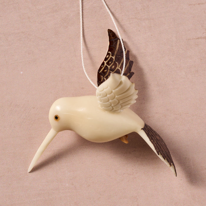 Tagua Nut Hummingbird Ornament 3