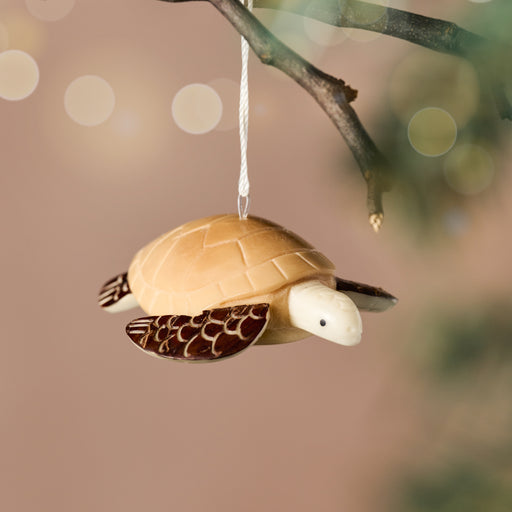 Tagua Turtle Ornament