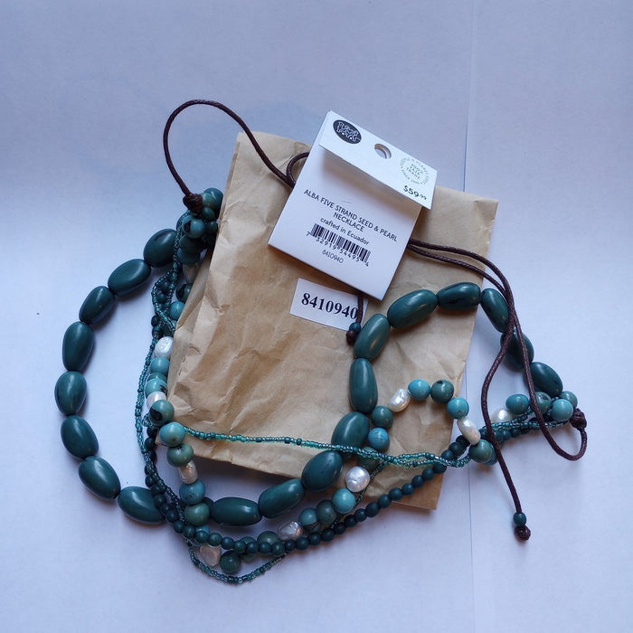 Alba Five Strand Seed & Pearl Necklace 7
