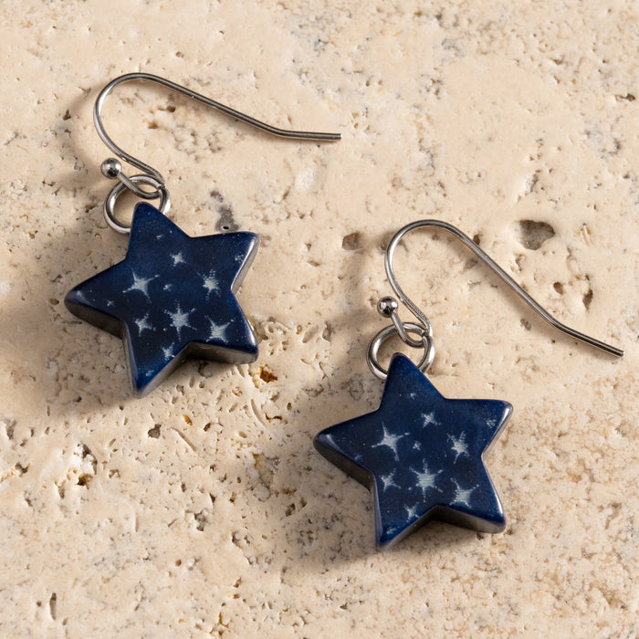 Costera Tagua Nut Star Earrings 1