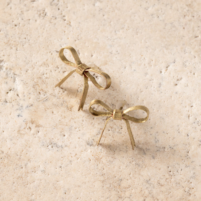 Dorada Bronze Bow Earrings 1