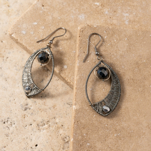 Ojo Silver Wire Wrapped Earrings