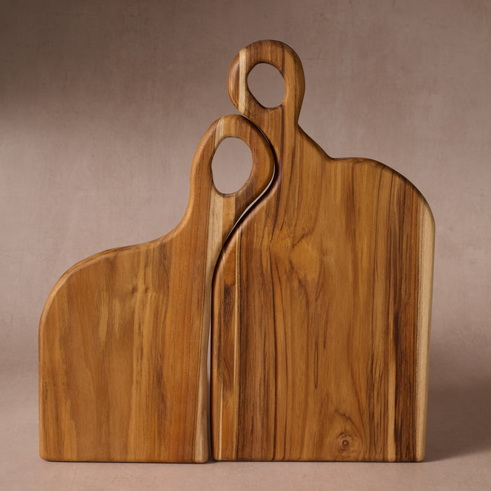 Amor Teak Cutting Board Duo 1
