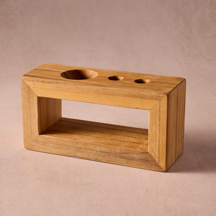 Sonrisa Teak Toothbrush Holder 2