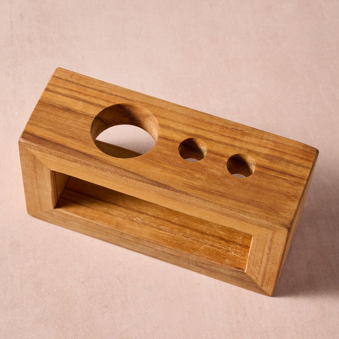 Sonrisa Teak Toothbrush Holder 3