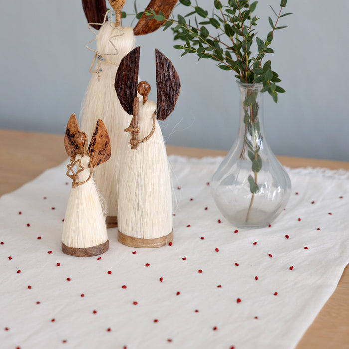 Marjita Table Runner - Red Dots 1