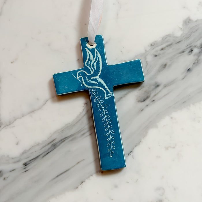 Amani Soapstone Cross Ornament 1