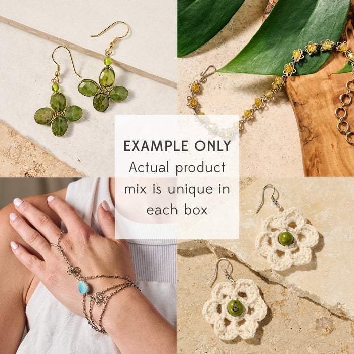 Jewelry Mystery Box Greens & Yellows 2