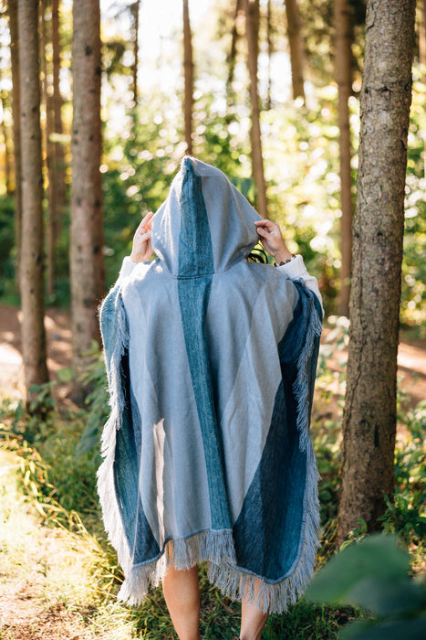 Frozen Pines Hooded Poncho 3