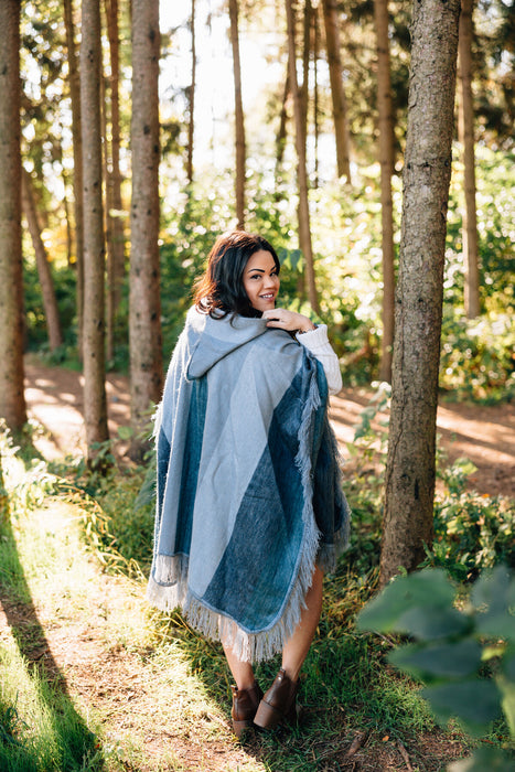 Frozen Pines Hooded Poncho 4