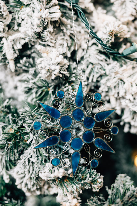 Blue Snowflake Ornament 2