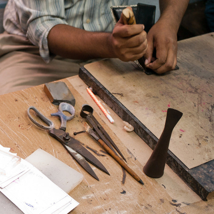 Esha Silver Sparkle Leaf Earrings 2