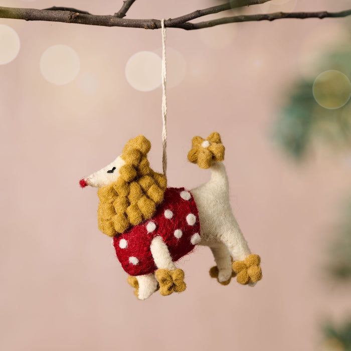 Pyaara Poodle Wool Ornament 1