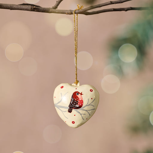 Gayan Lovebird Paper Mache Ornament